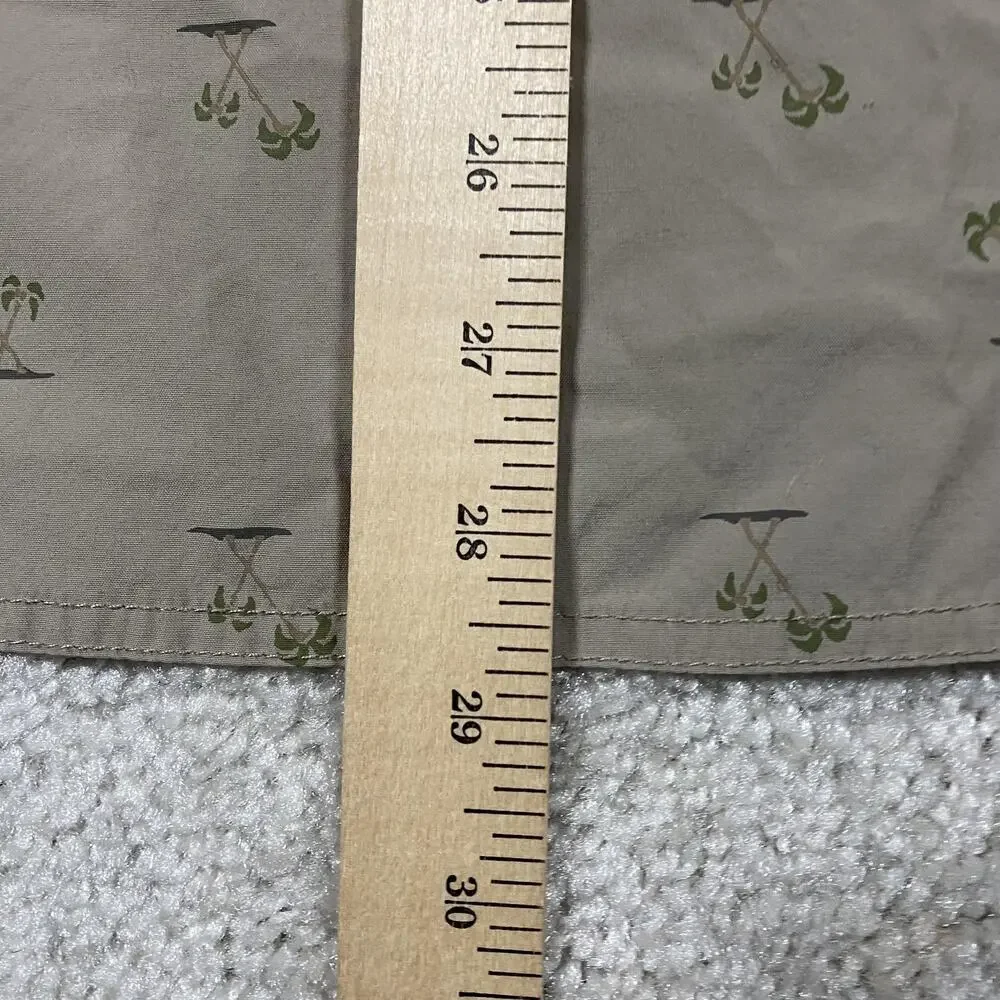 5.11 Tactical Hawaiian Shirt Mens M Beige Graphic Short Sleeve Button Up Palm - Picture 5 of 6